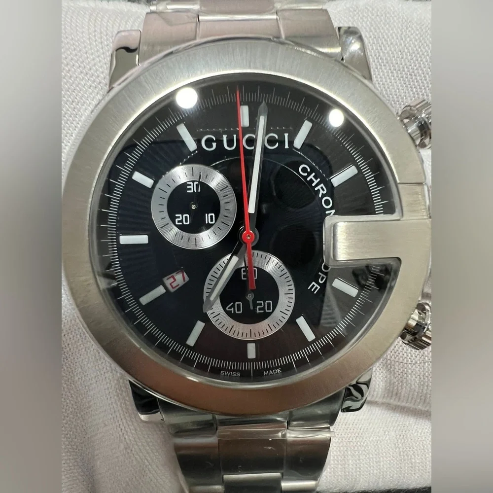 NIB Black G Chrono Gucci Watch - Picture 3 of 7